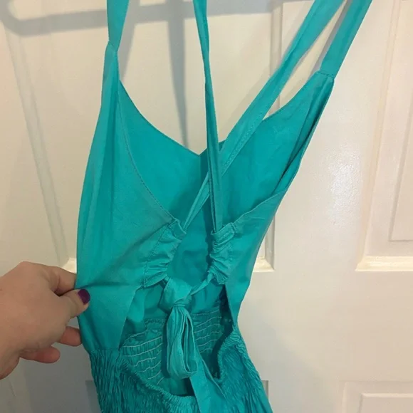 Vibrant Teal Maxi Dress